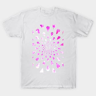 Tie Dye Teardrops (Pink) T-Shirt